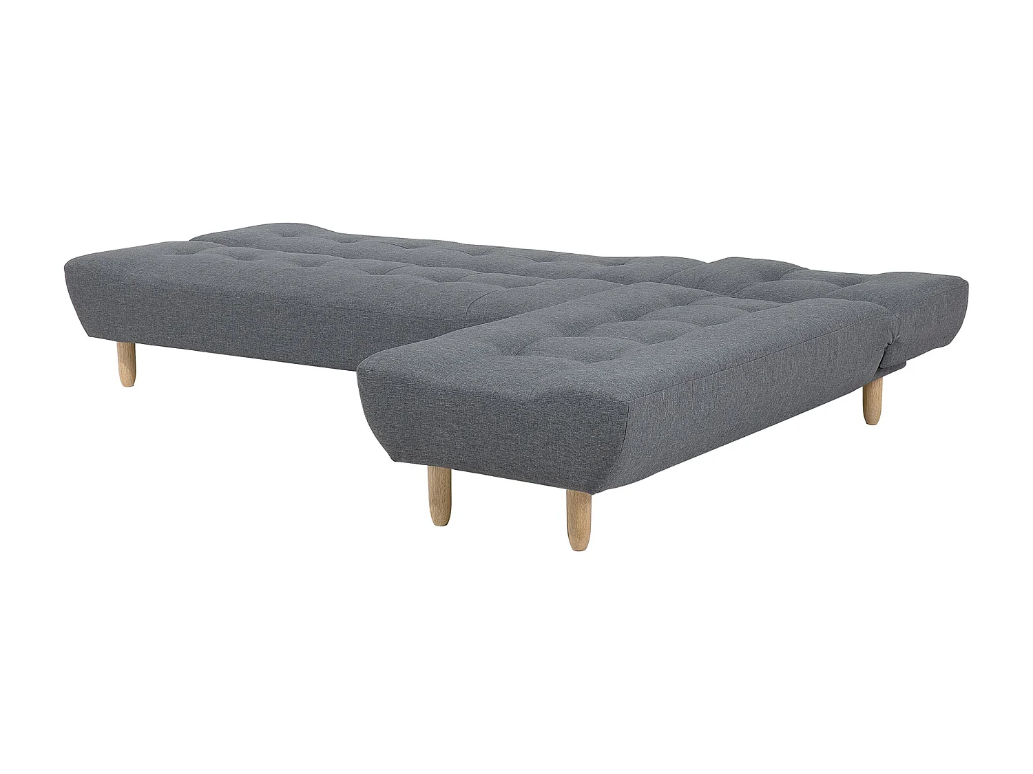 4-Sitzer Ecksofa Schlaffunktion Chaiselongue links L-förmig Stoff grau Alsten