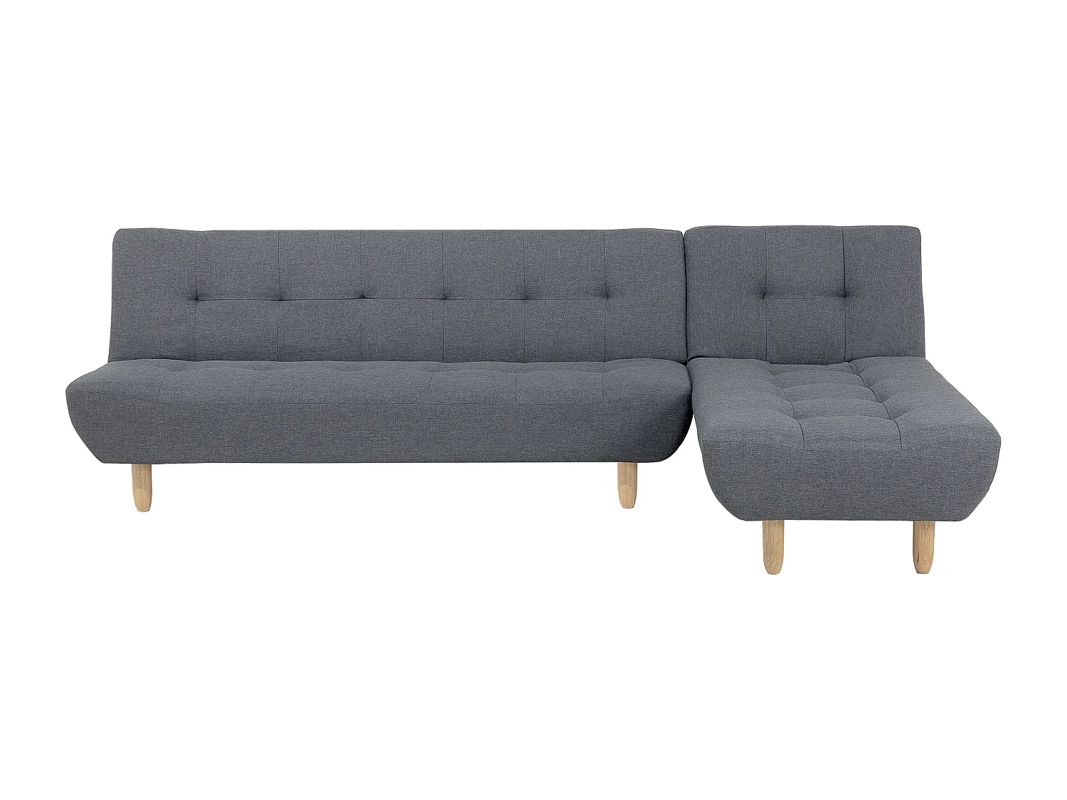 Canapé-lit d'angle modulable ALSTEN Tissu Gris foncé 4 places Côté gauche