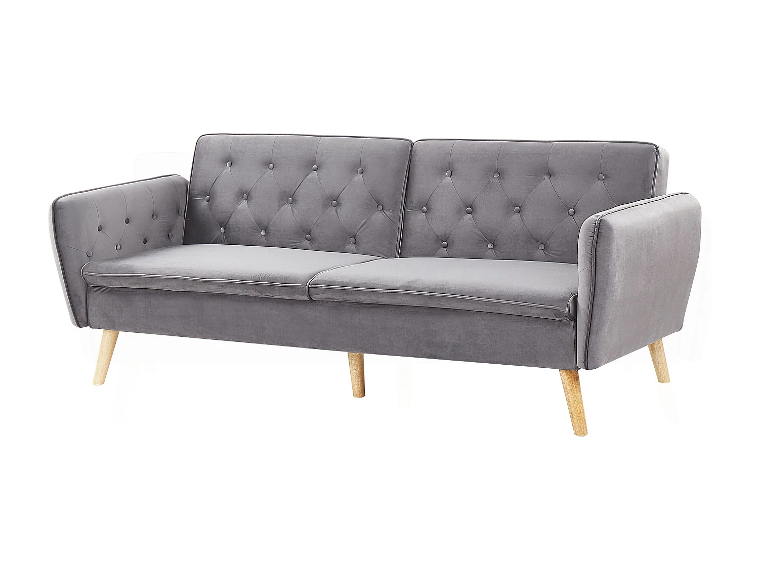 Slaapbank BARDU Grijs Fluweel