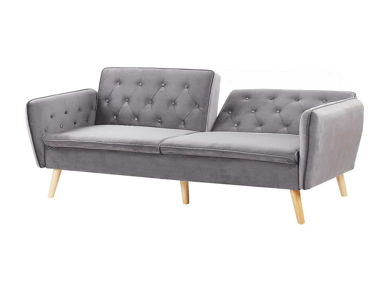 Slaapbank BARDU Grijs Fluweel