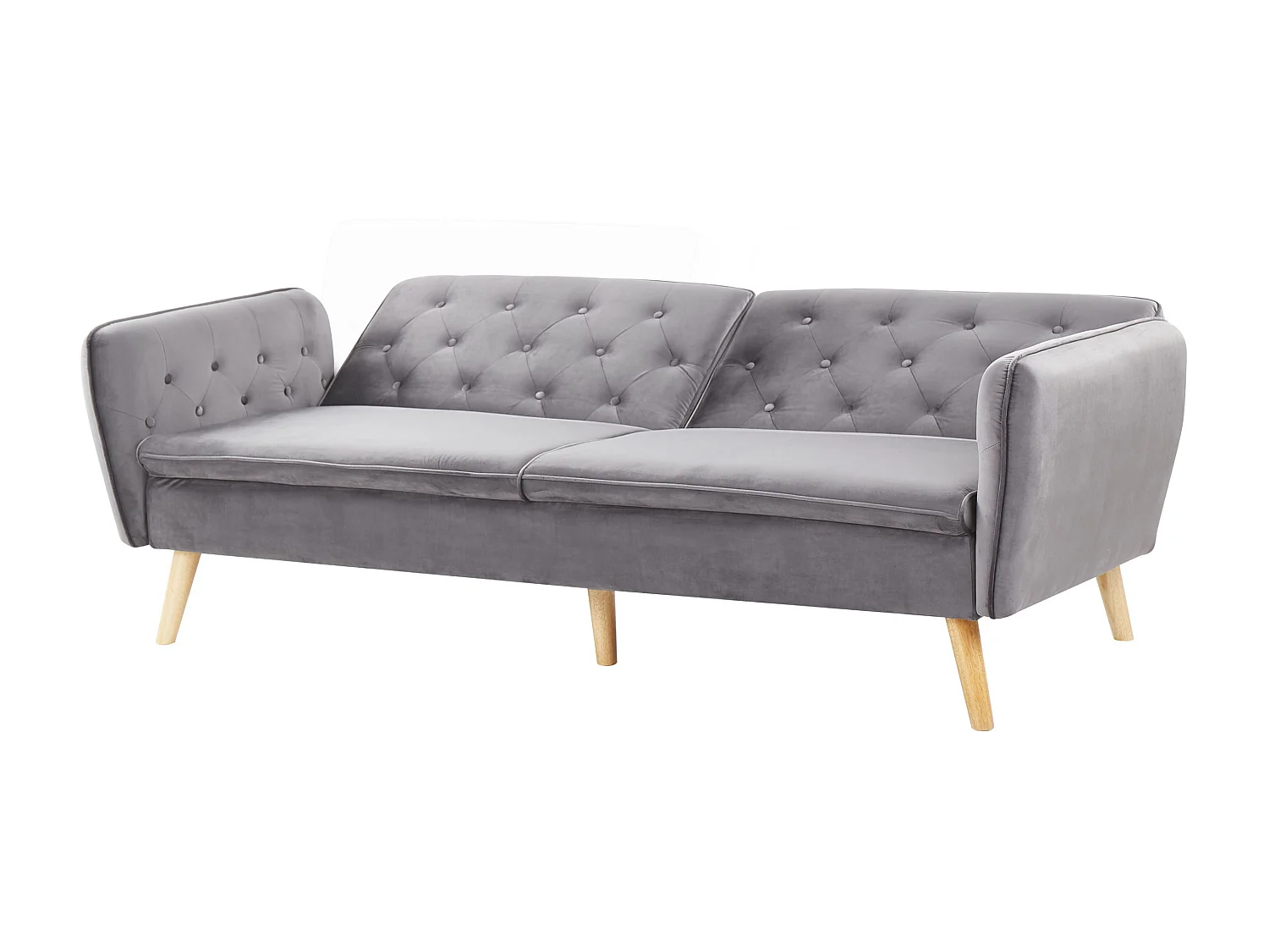 Slaapbank BARDU Grijs Fluweel