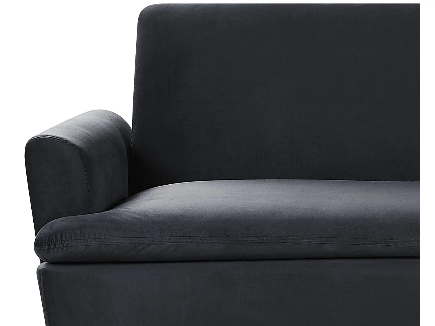 Sofá-cama VETTRE Veludo Preto 3 lugares