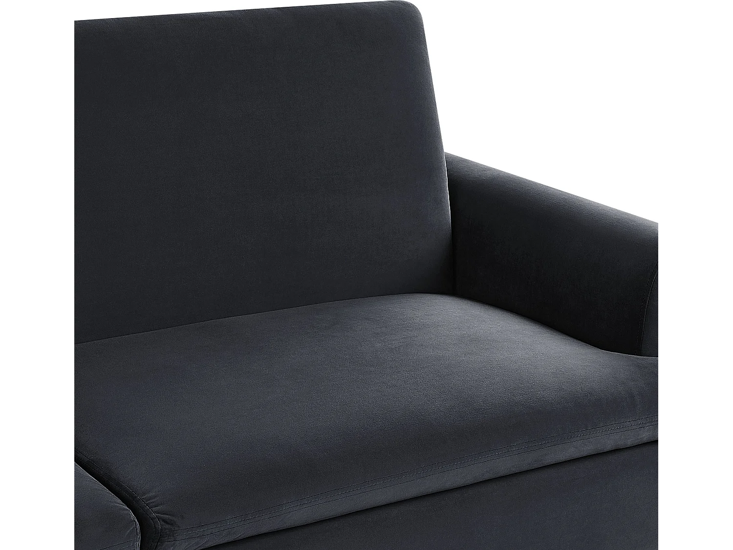 Canapé-lit 3 places VETTRE Velours Noir