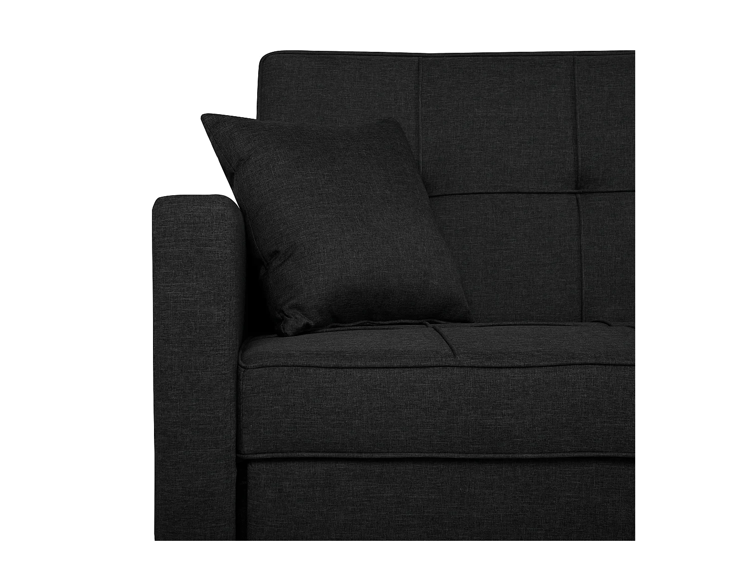 Divano letto GLOMMA Tessuto Nero 3 posti