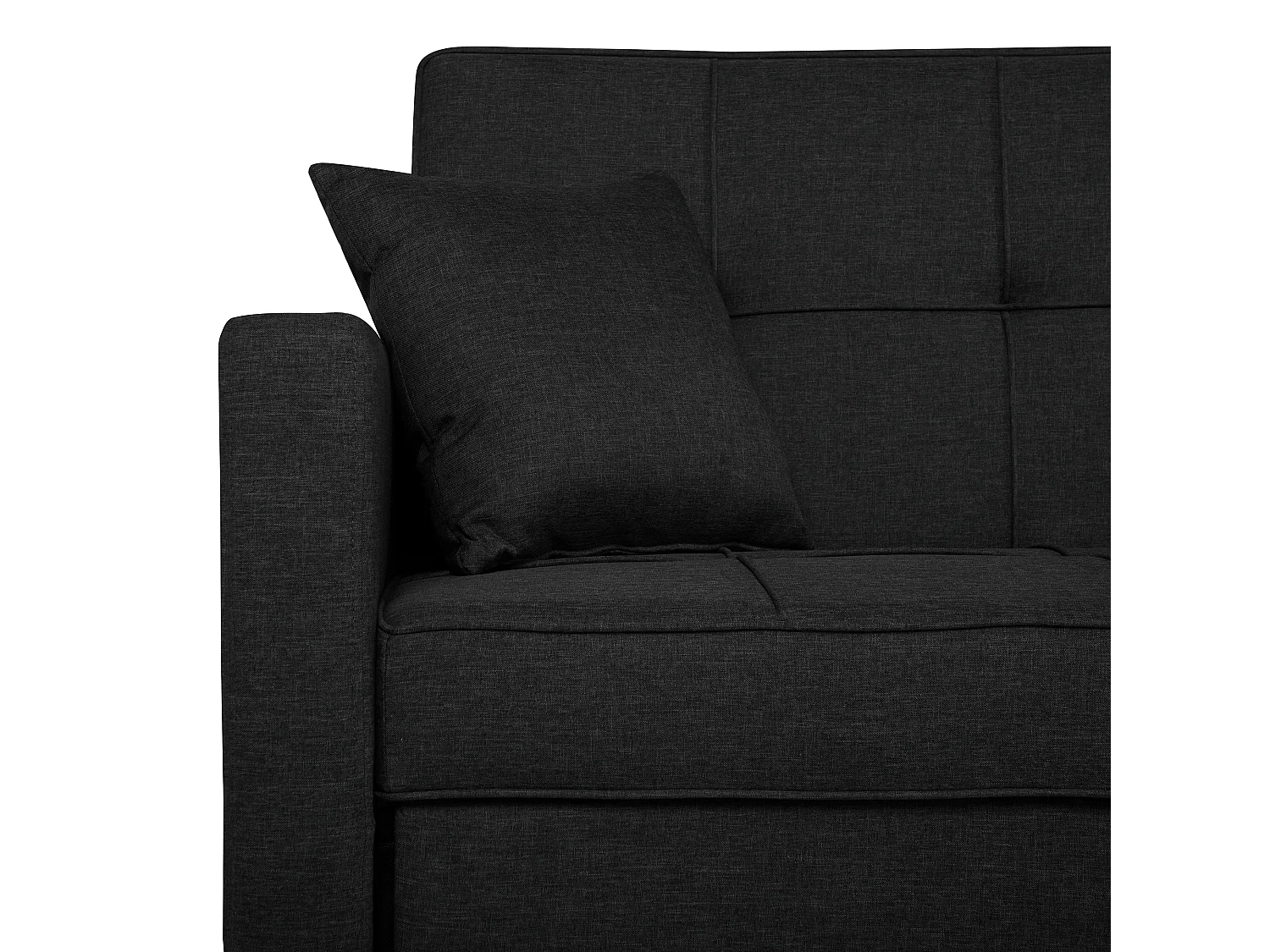 Schlafsofa Sofa mit Schlaffunktion Gästebett Polstersofa schwarz Glomma