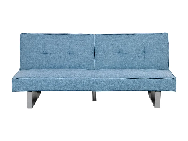 Trendy Schlafsofa in Blau Schlaffunktion Polsterbezug Dublin