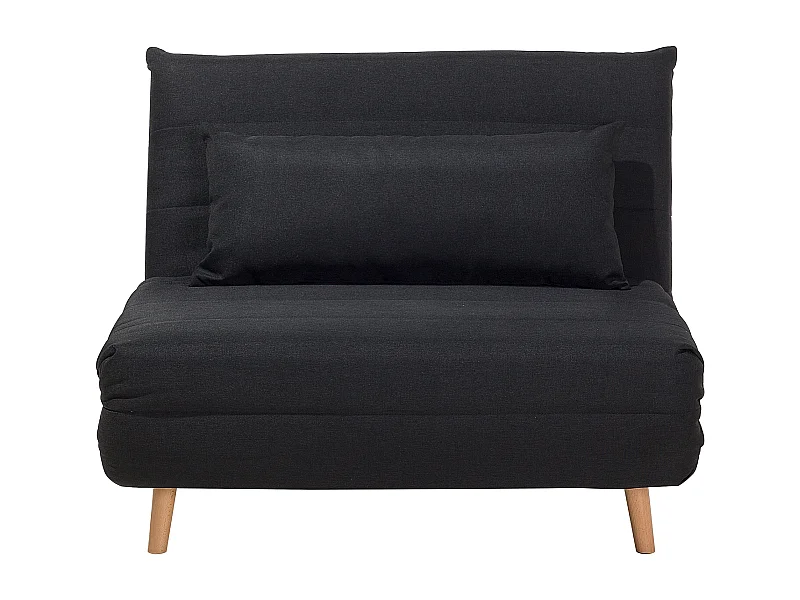 Sofá-cama individual SETTEN Tecido Preto