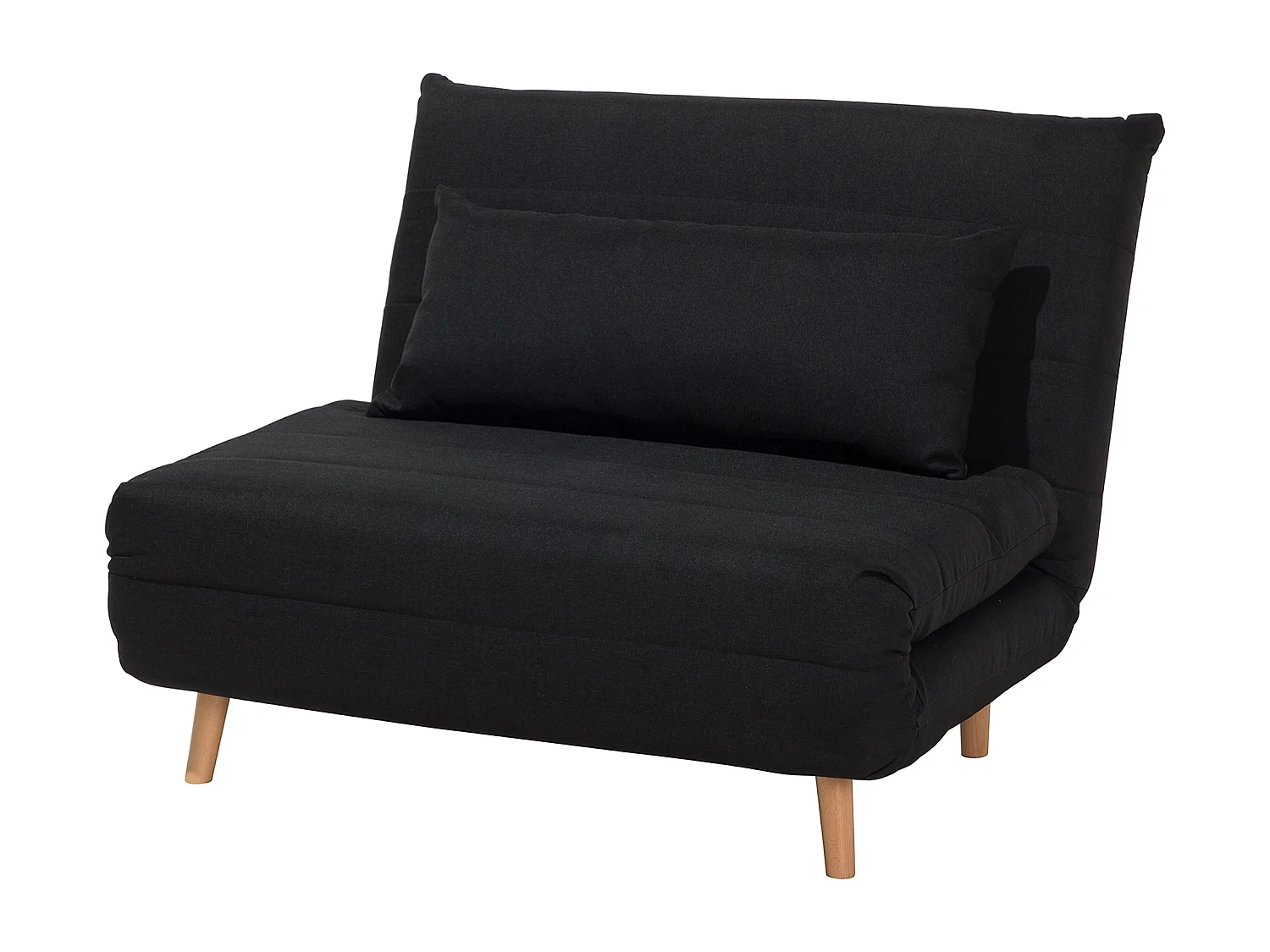 Divano letto singolo SETTEN Tessuto Nero