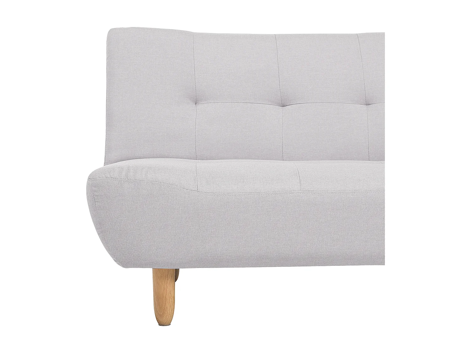 Canapé-lit d'angle modulable 4 places ALSTEN Tissu Gris clair Côté droite