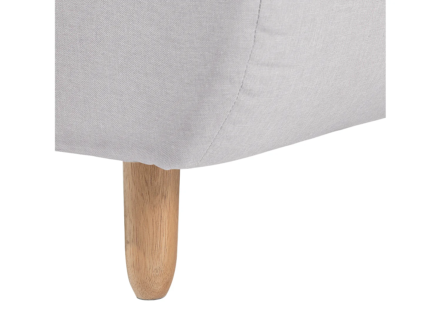 Canapé-lit d'angle modulable 4 places ALSTEN Tissu Gris clair Côté droite