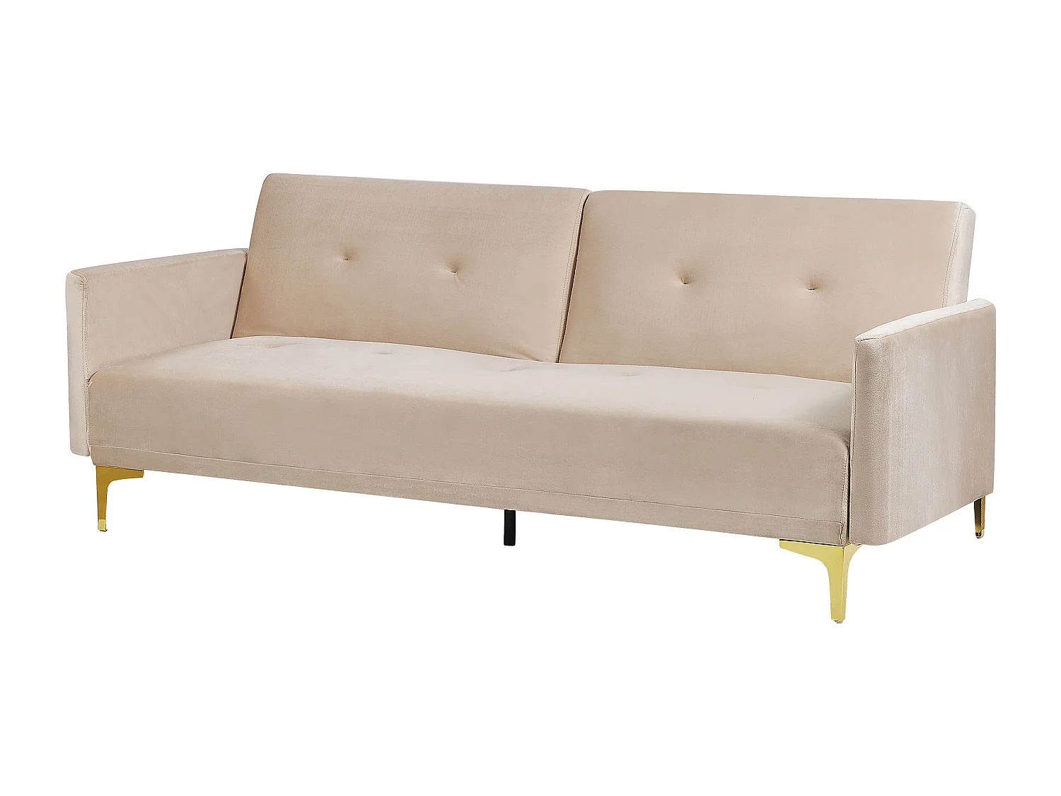 Sofá cama LUCAN Terciopelo Beige 3 plazas