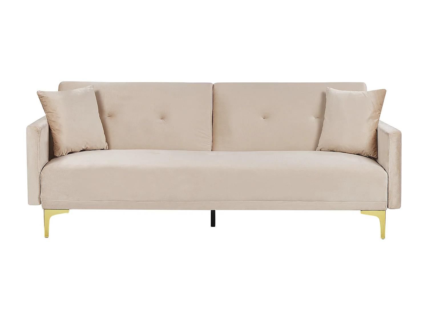 Slaapbank LUCAN Fluweel Beige 3-zitter