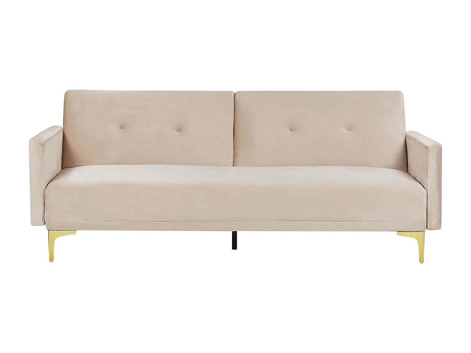 Sofa rozkładana LUCAN Welur Beżowy dla 3 osób