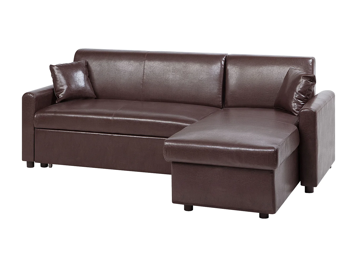 Hoekbank OGNA Donkerbruin met opbergruimte Linkerzijde