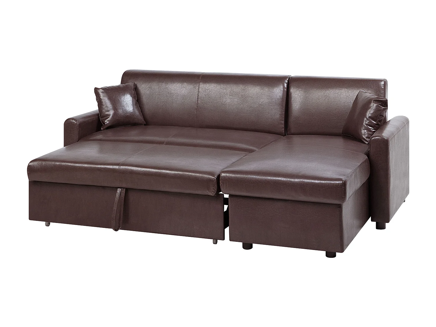 Hoekbank OGNA Donkerbruin met opbergruimte Linkerzijde