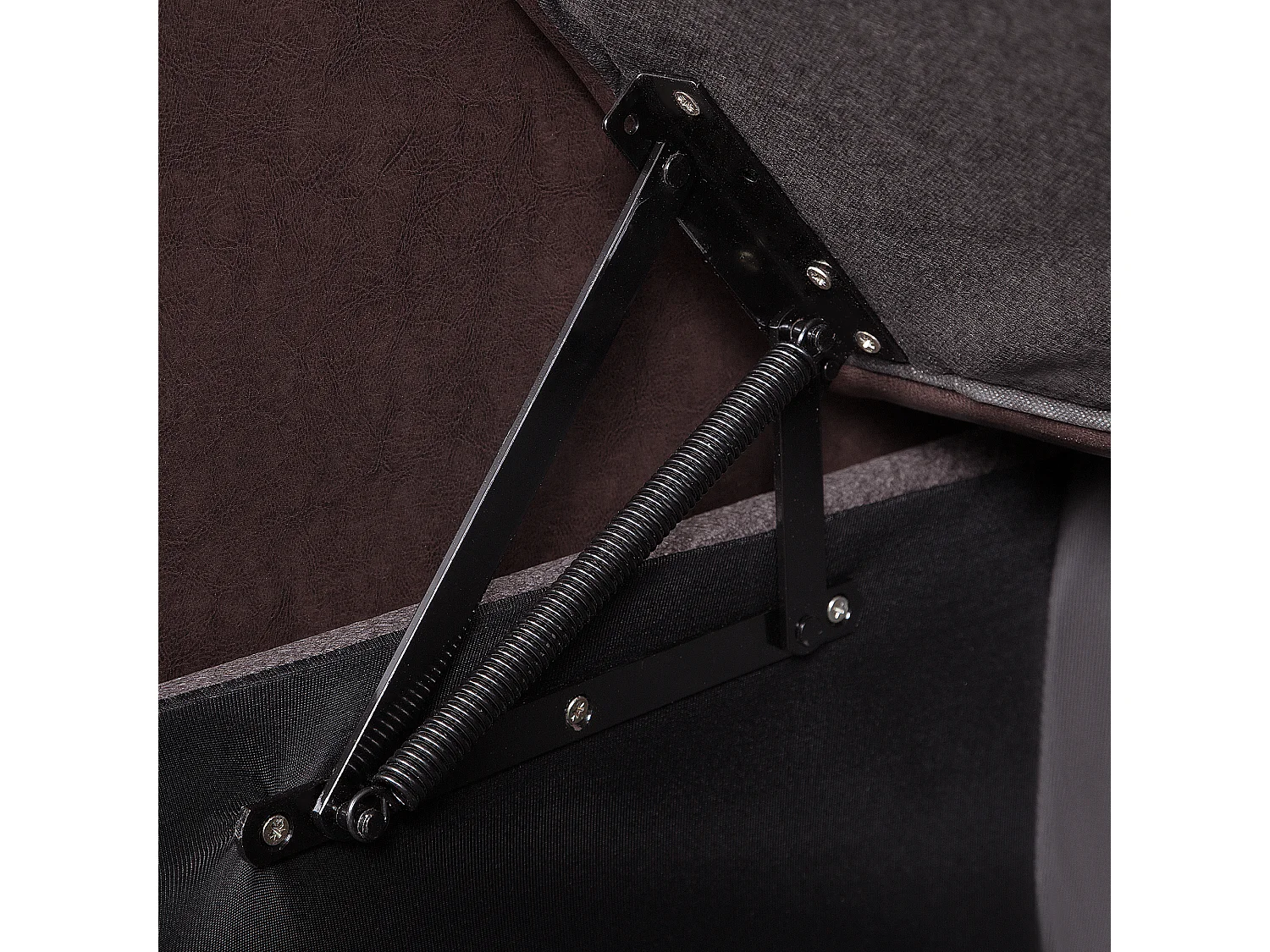 Hoekbank OGNA Donkerbruin met opbergruimte Linkerzijde