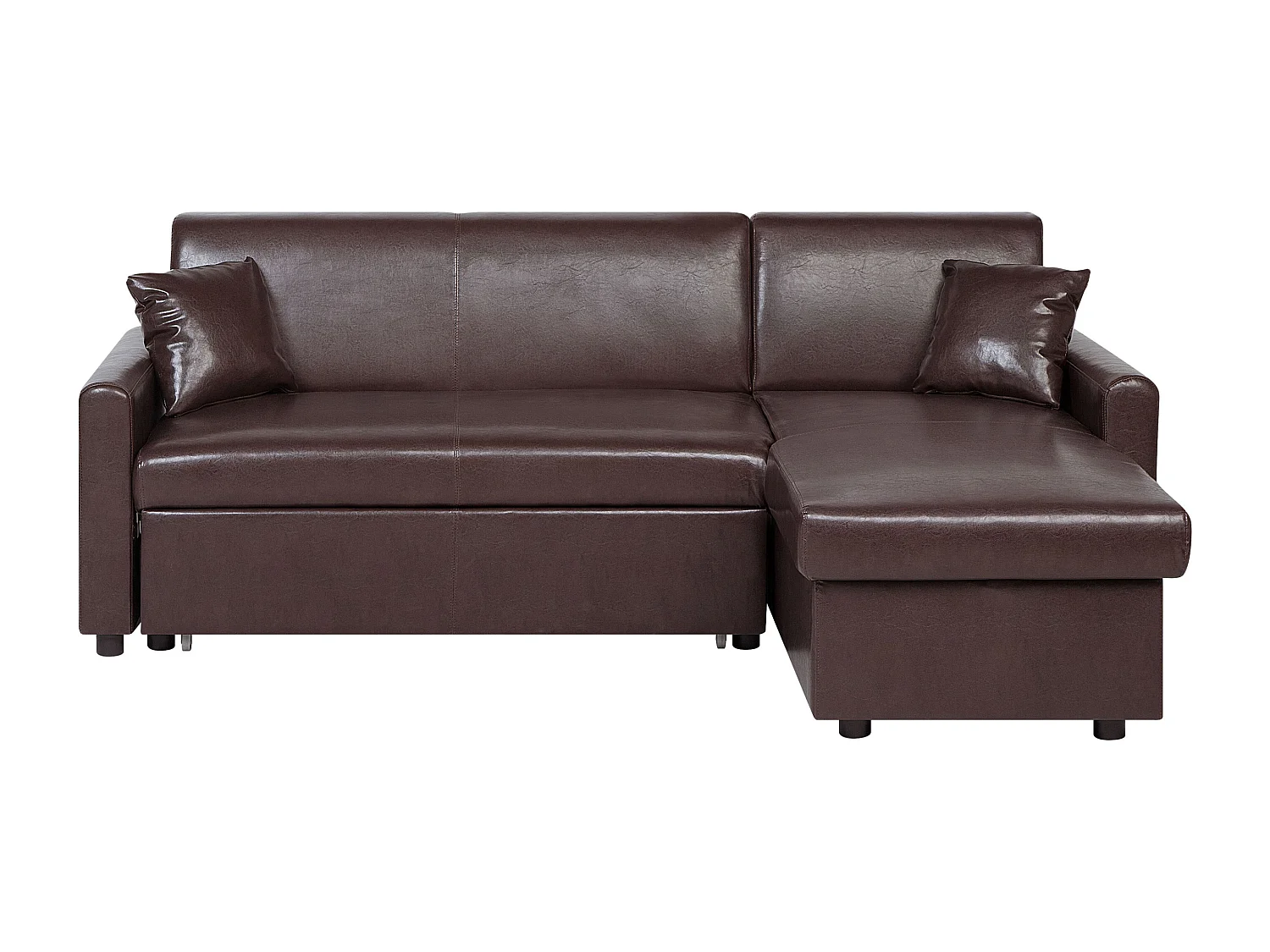 Hoekbank OGNA Donkerbruin met opbergruimte Linkerzijde