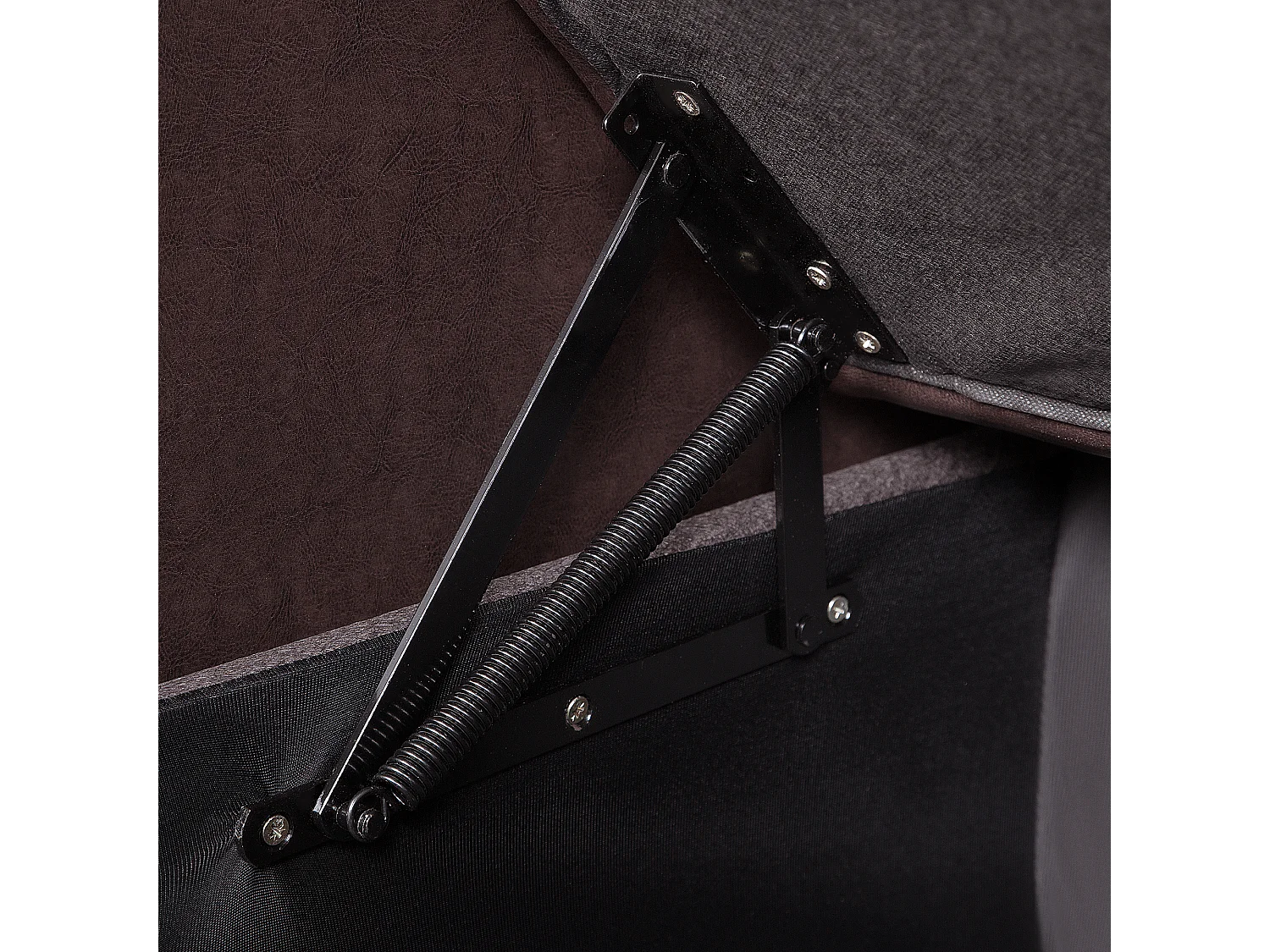 Hoekbank OGNA Donkerbruin met opbergruimte Linkerzijde