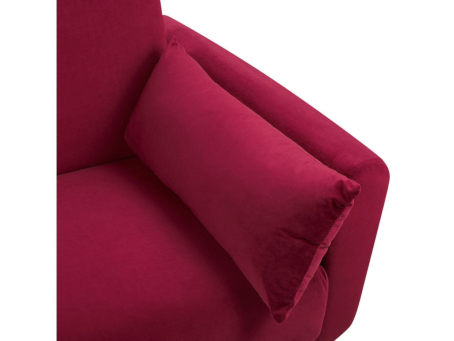 Sofá-cama EINA Veludo Bordeaux 3 lugares