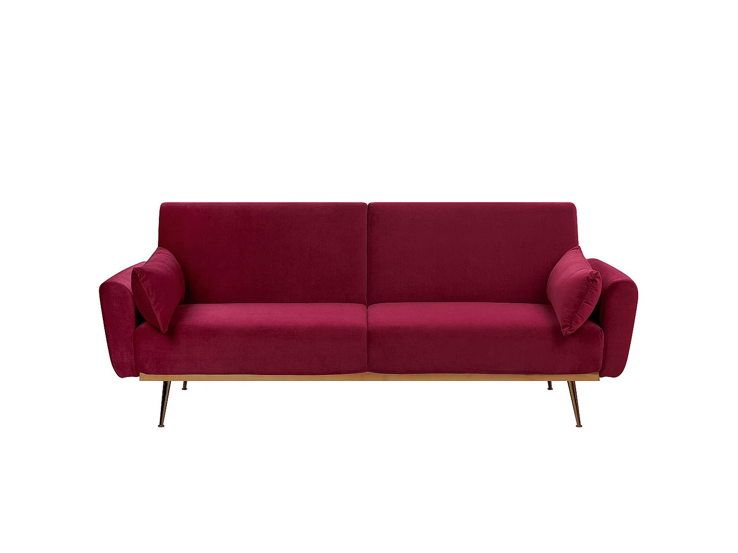 Sofa Bed 3 Seater EINA Velvet Burgundy