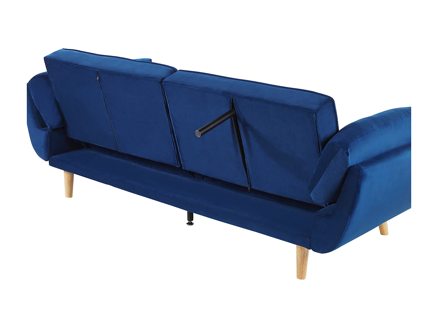 Canapé-lit 3 places ASBY Velours Bleu marine