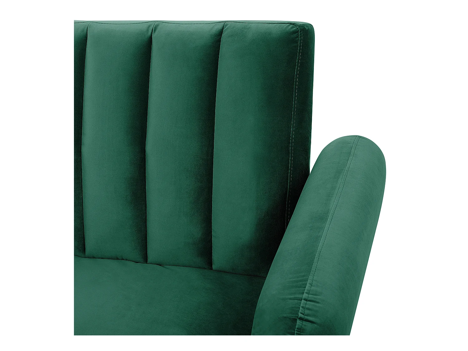 3-Sitzer Schlafsofa aus Samtstoff in Smaragdgrün Glamour Stil Vimmerby