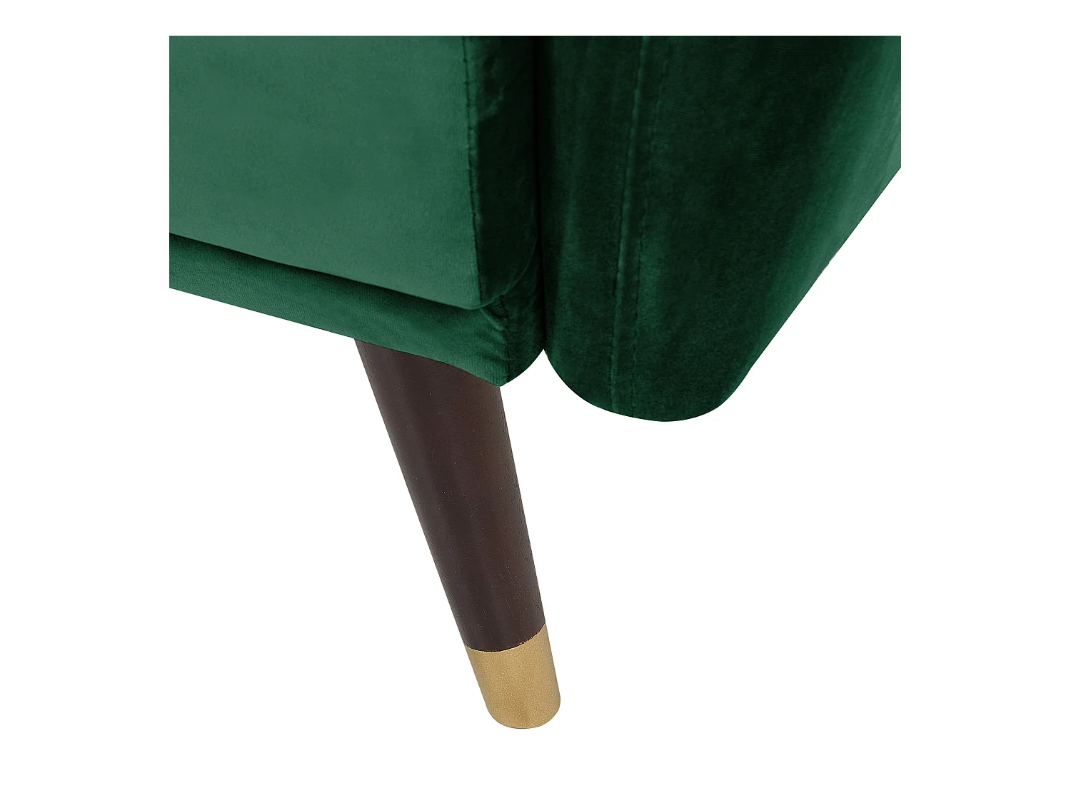 3-Sitzer Schlafsofa aus Samtstoff in Smaragdgrün Glamour Stil Vimmerby