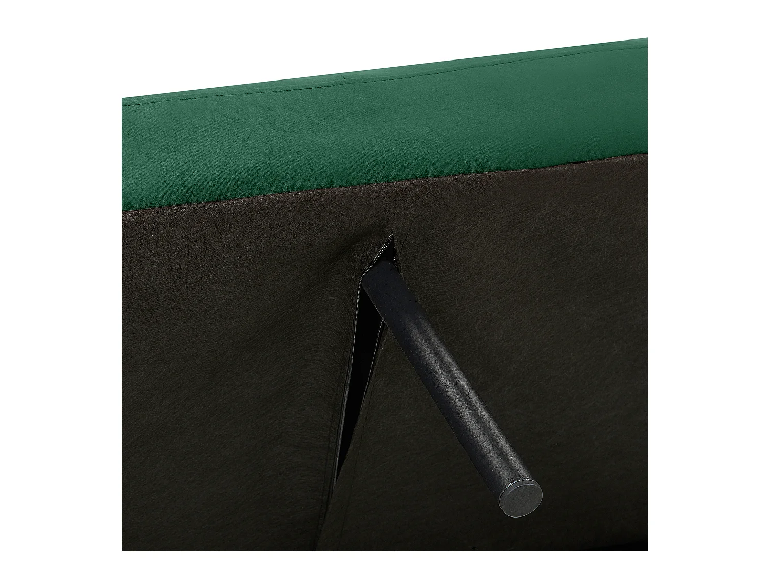 3-Sitzer Schlafsofa aus Samtstoff in Smaragdgrün Glamour Stil Vimmerby