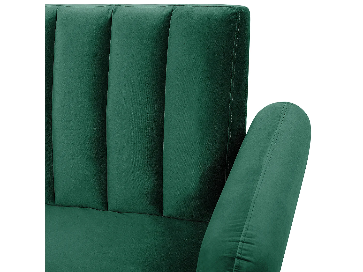 3-Sitzer Schlafsofa aus Samtstoff in Smaragdgrün Glamour Stil Vimmerby