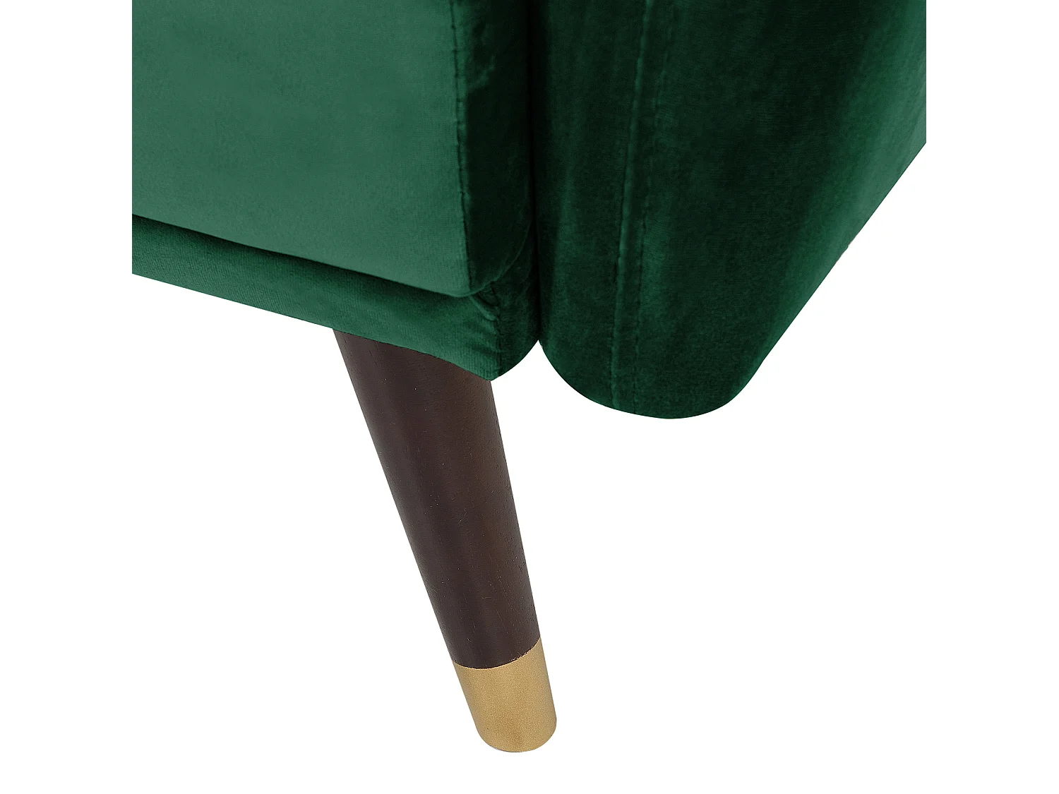 3-Sitzer Schlafsofa aus Samtstoff in Smaragdgrün Glamour Stil Vimmerby