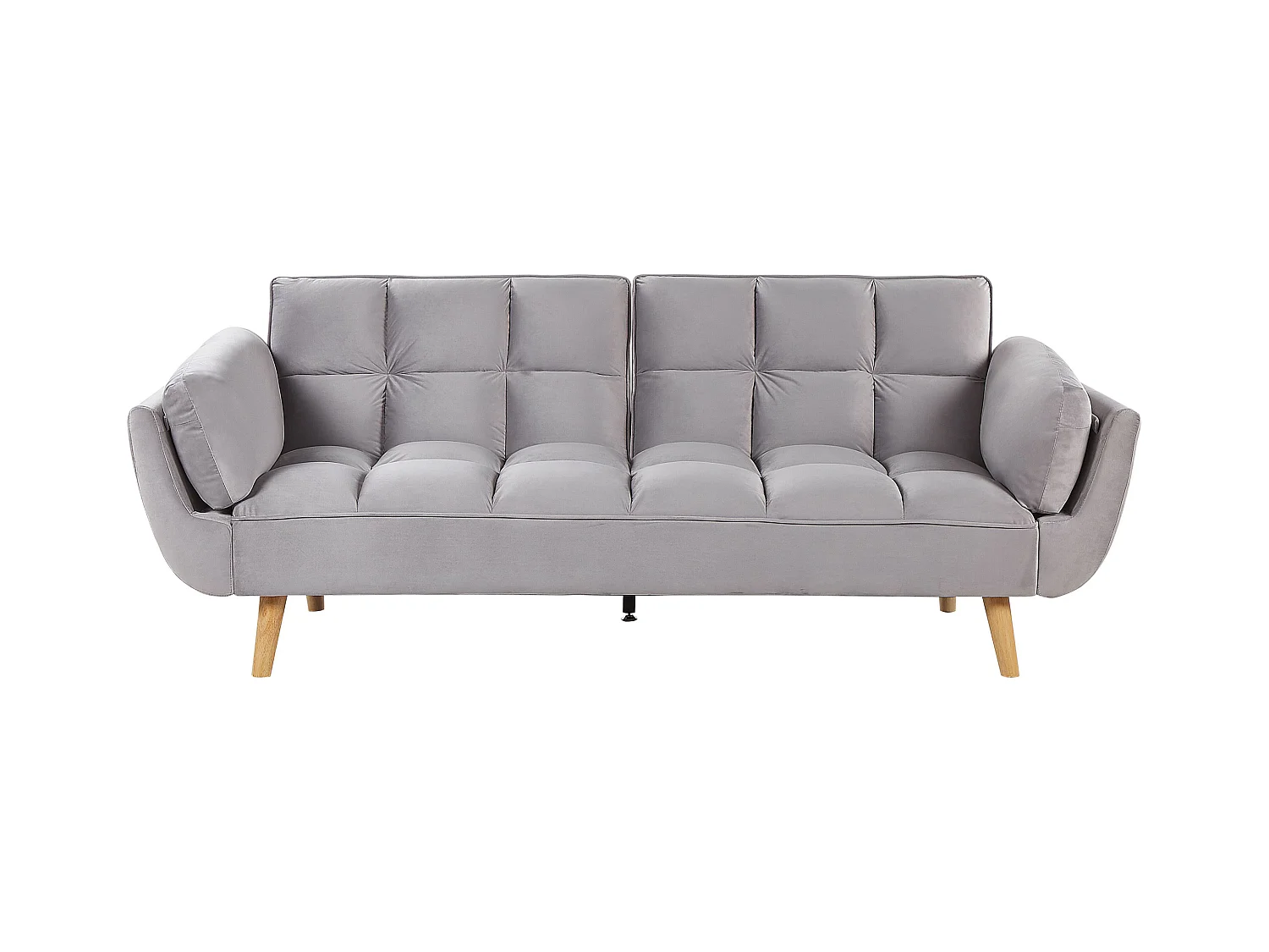 Canapé-lit 3 places ASBY Velours Gris clair
