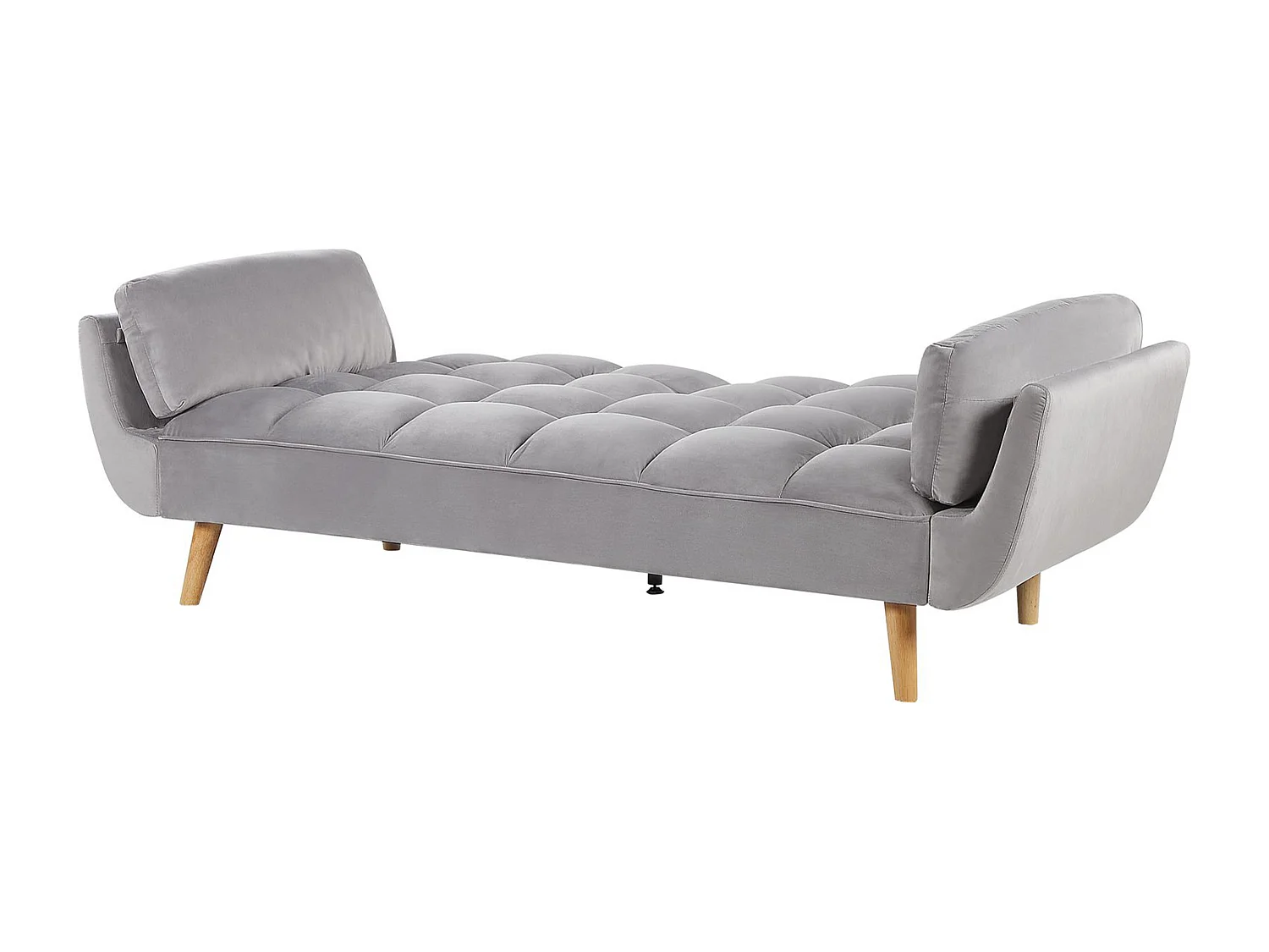 Canapé-lit 3 places ASBY Velours Gris clair