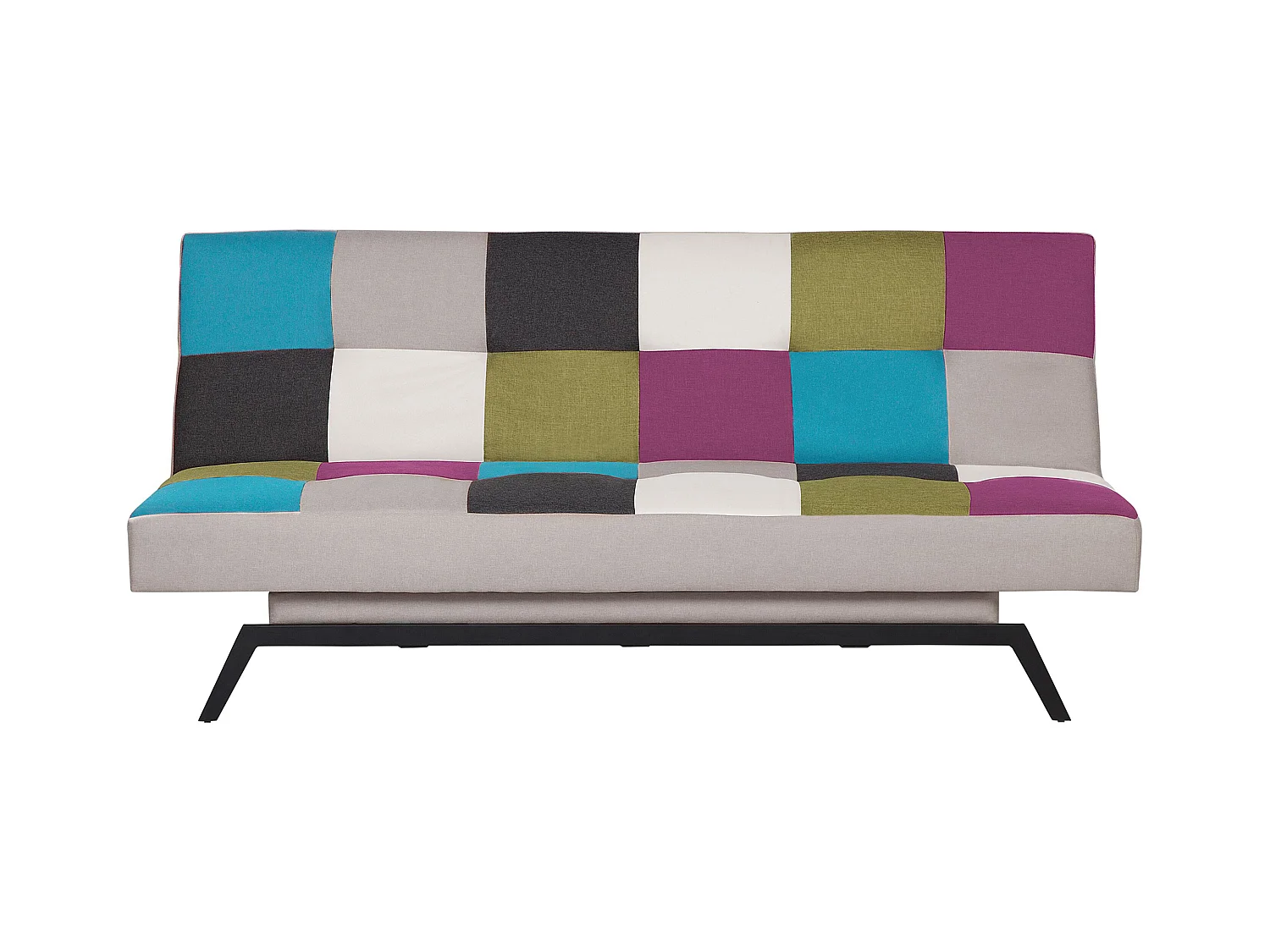 Minimalistisches Schlafsofa Bunt Patchwork aus Polyester Metallfüße Leeds