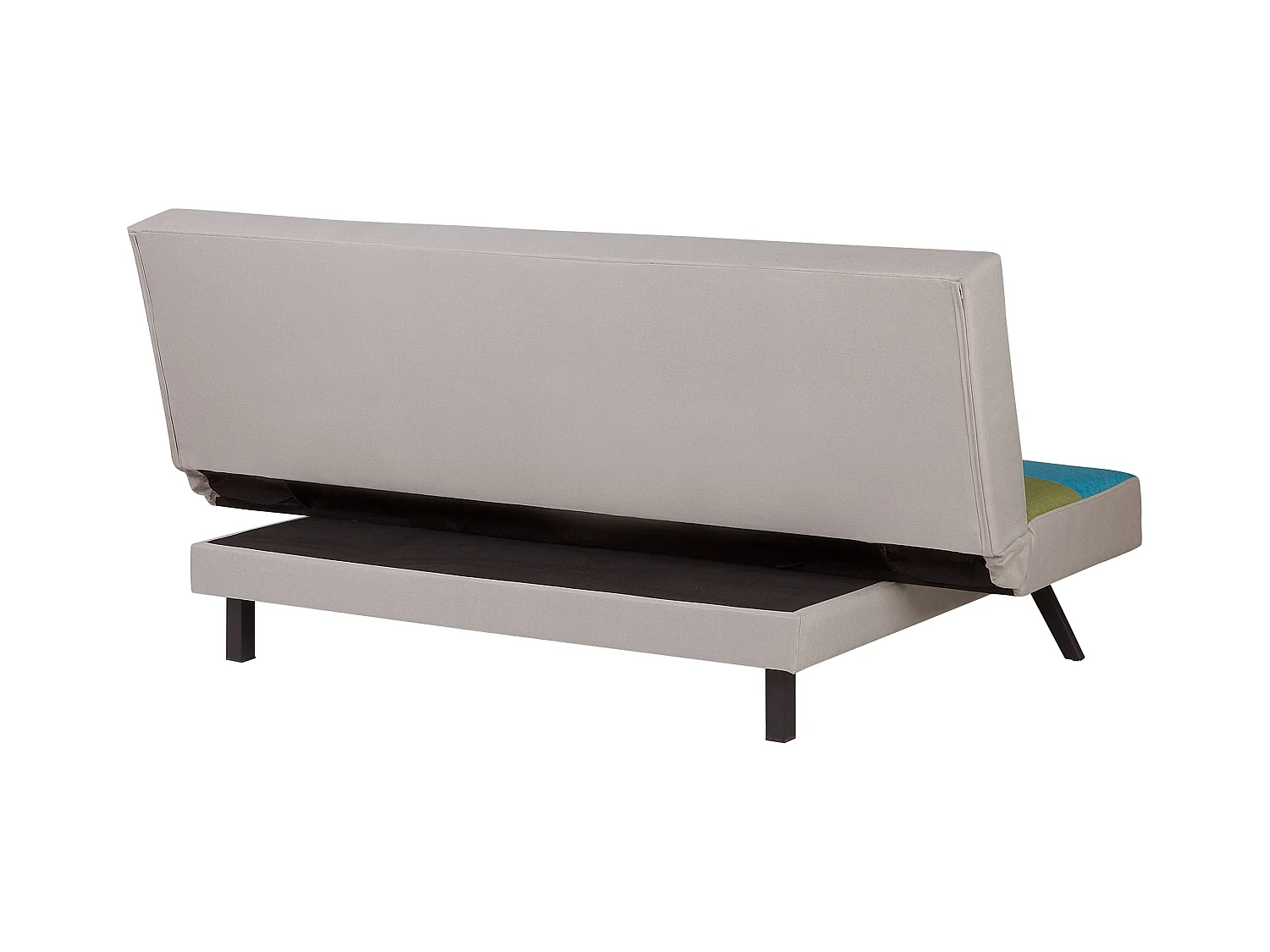 Minimalistisches Schlafsofa Bunt Patchwork aus Polyester Metallfüße Leeds