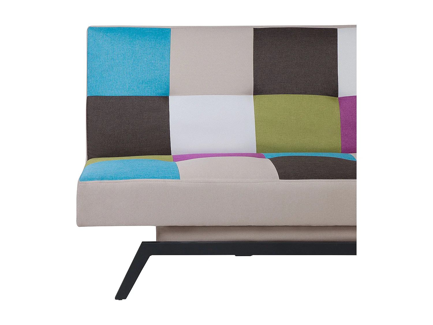Minimalistisches Schlafsofa Bunt Patchwork aus Polyester Metallfüße Leeds