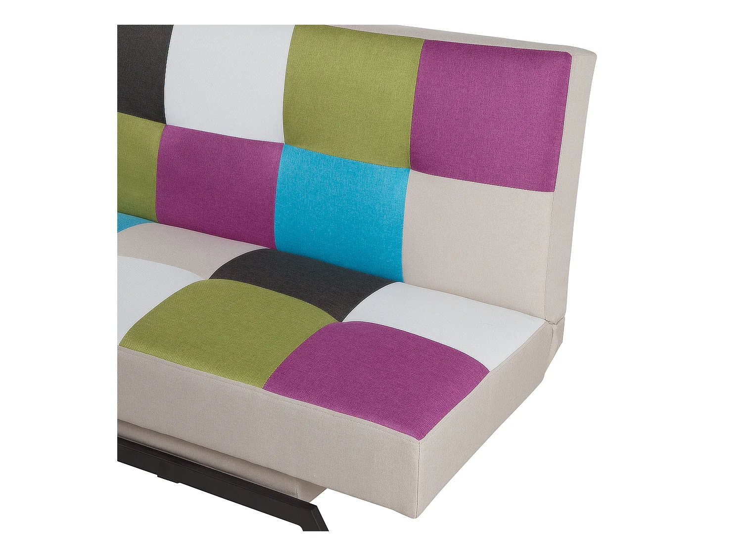 Minimalistisches Schlafsofa Bunt Patchwork aus Polyester Metallfüße Leeds