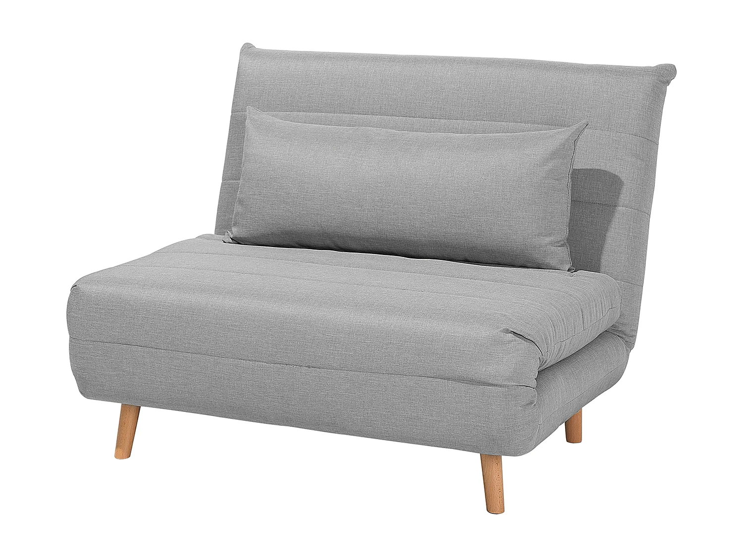 1-Sitzer Schlafsofa SETTEN Stoff Hellgrau