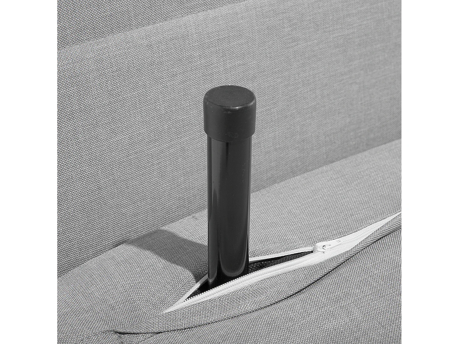 1-Sitzer Schlafsofa SETTEN Stoff Hellgrau