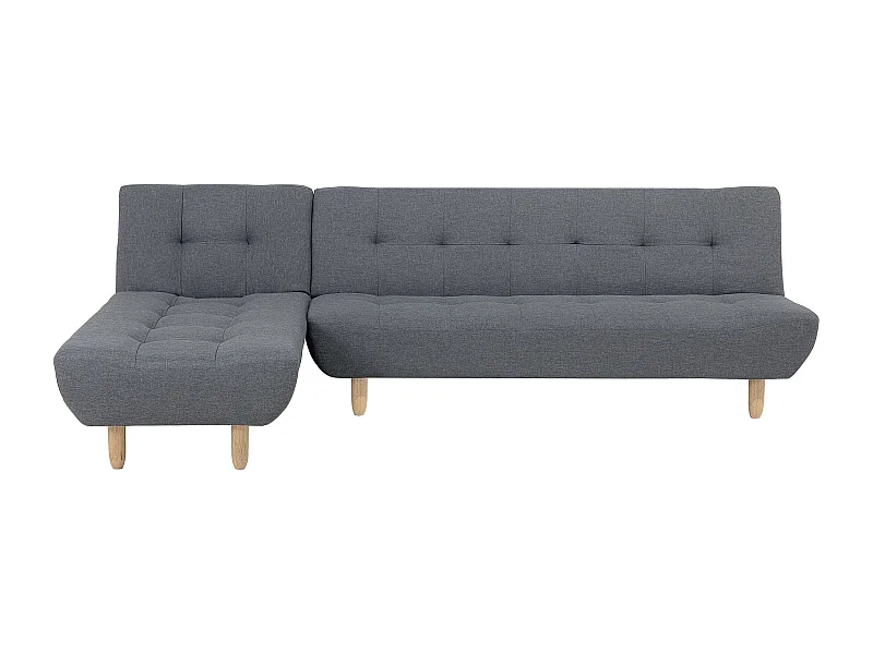 Sofá cama esquinero modular ALSTEN Tela Gris oscuro 4 plazas Derecha