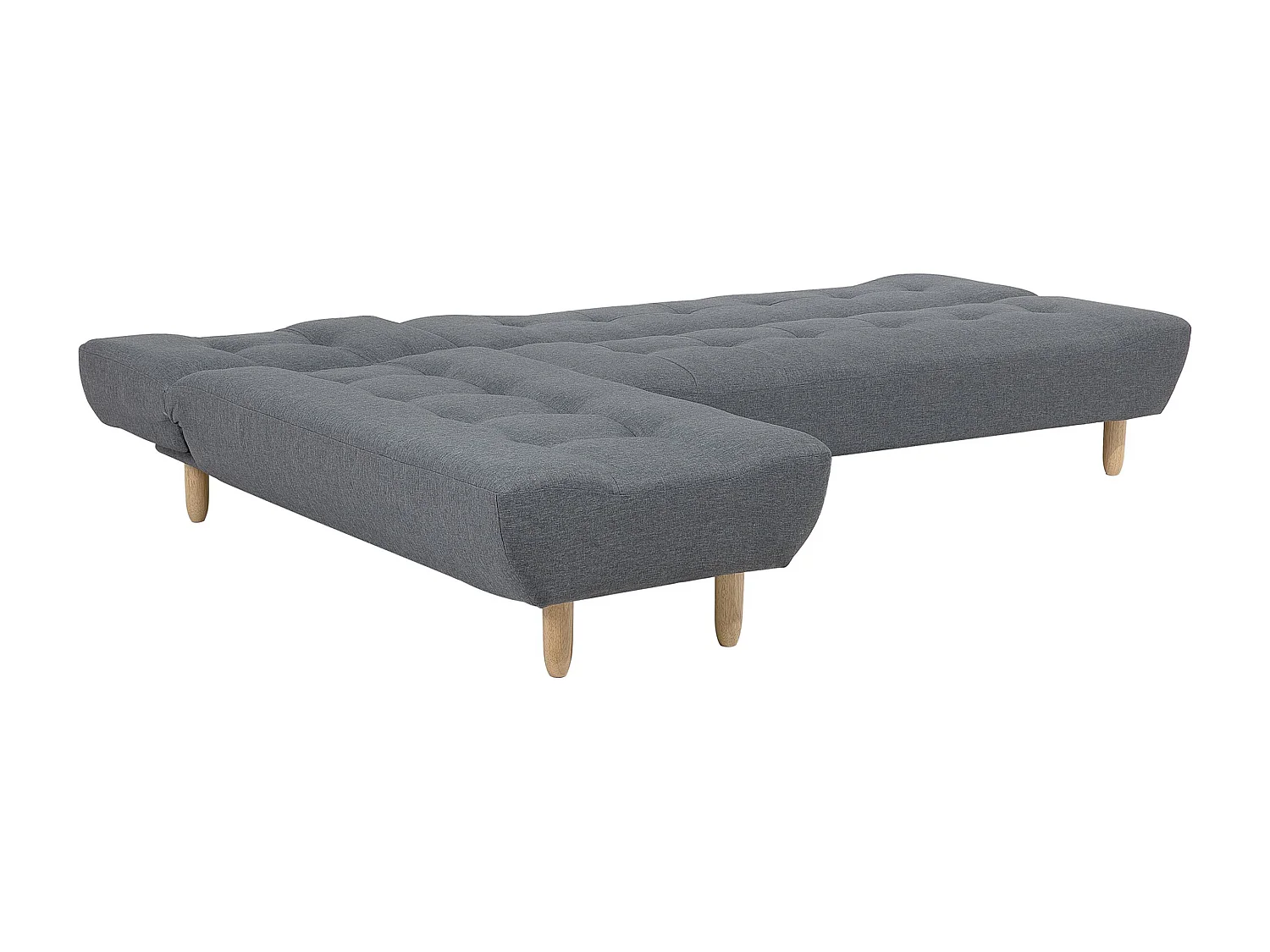 Sofá-cama de canto modular ALSTEN Tecido Cinzento escuro 4 lugares à direita