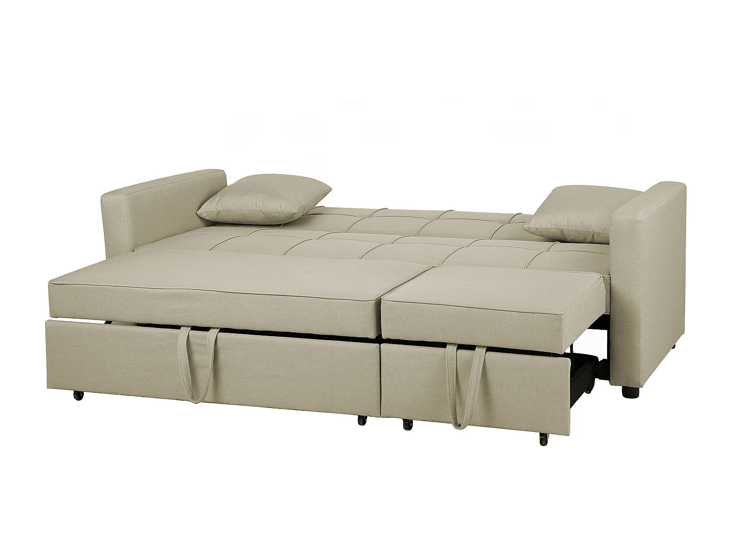 Canapé-lit 3 places GLOMMA Tissu Beige