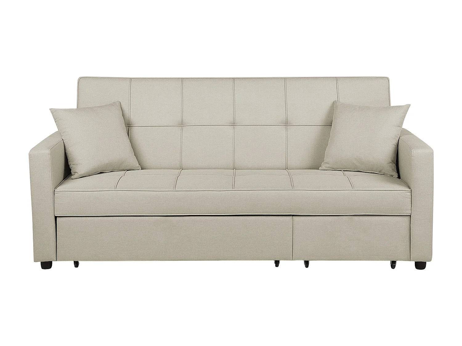 Sofá-cama GLOMMA Tecido Creme 3 lugares