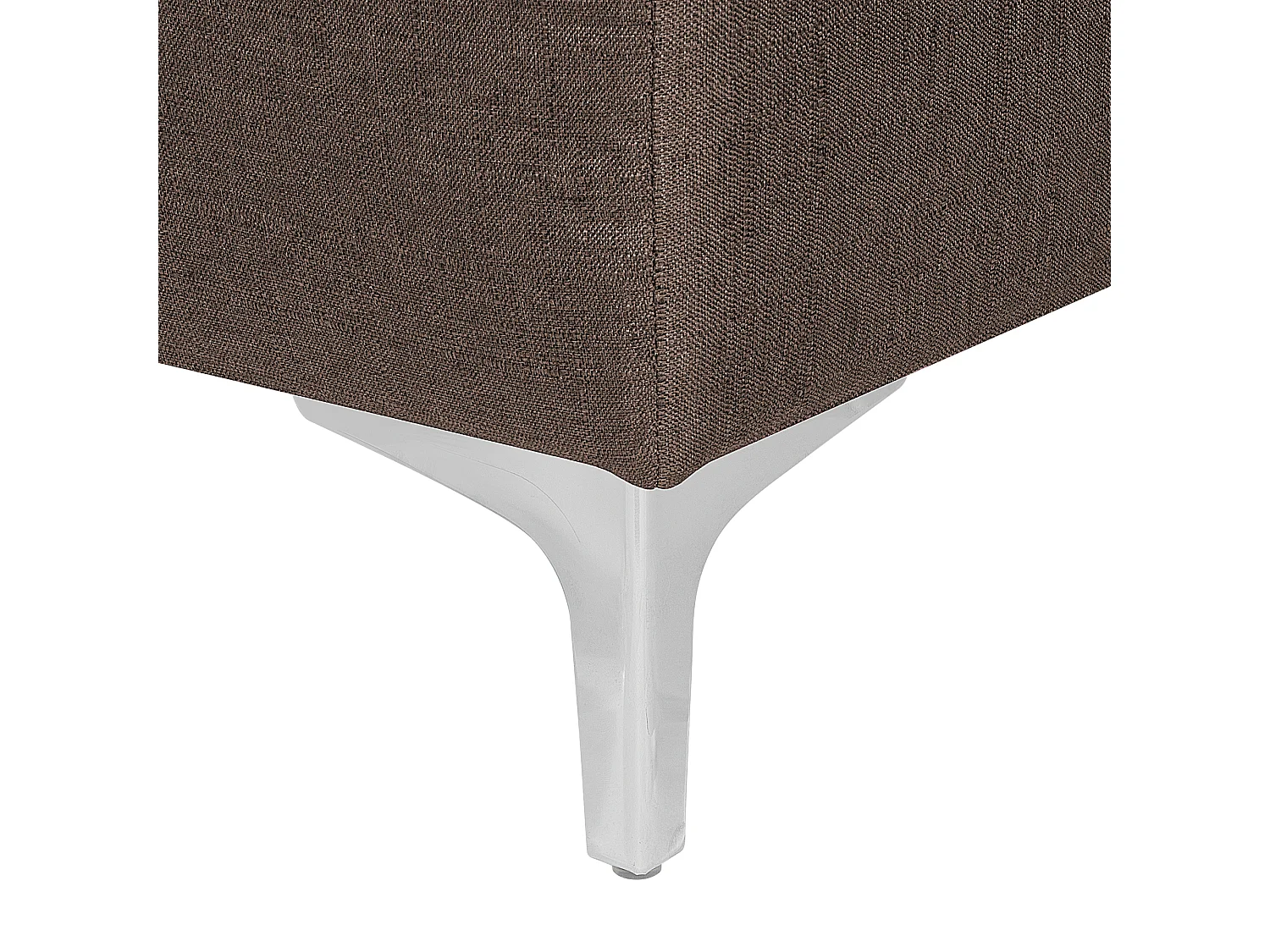 Canapé-lit modulable en forme de U 5 places ABERDEEN Tissu Marron foncé avec ottoman