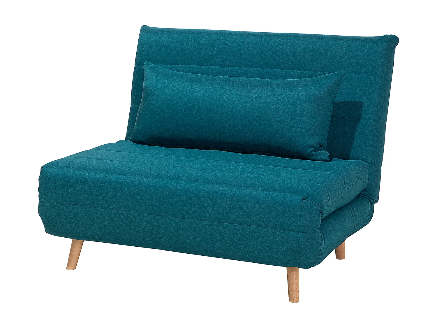 Einzelnes Schlafsofa ausziehbar mir Kissen seeblau Setten
