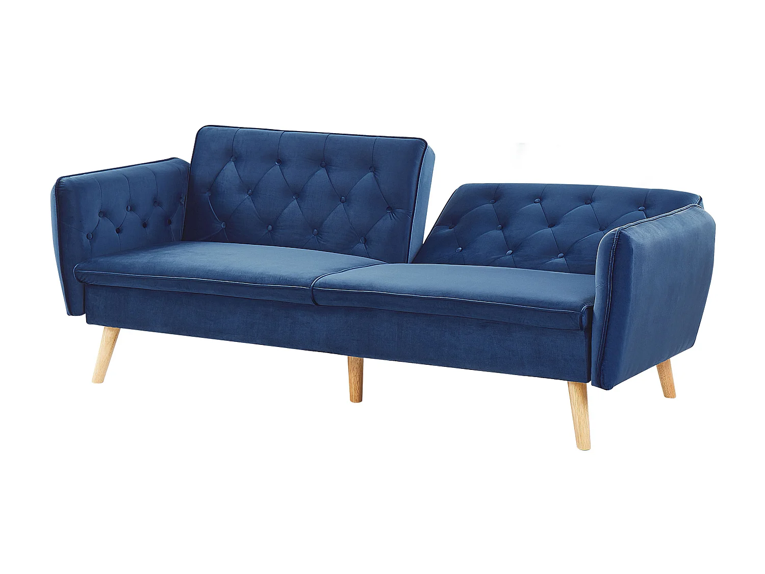 Canapé-lit BARDU Bleu marine Velours