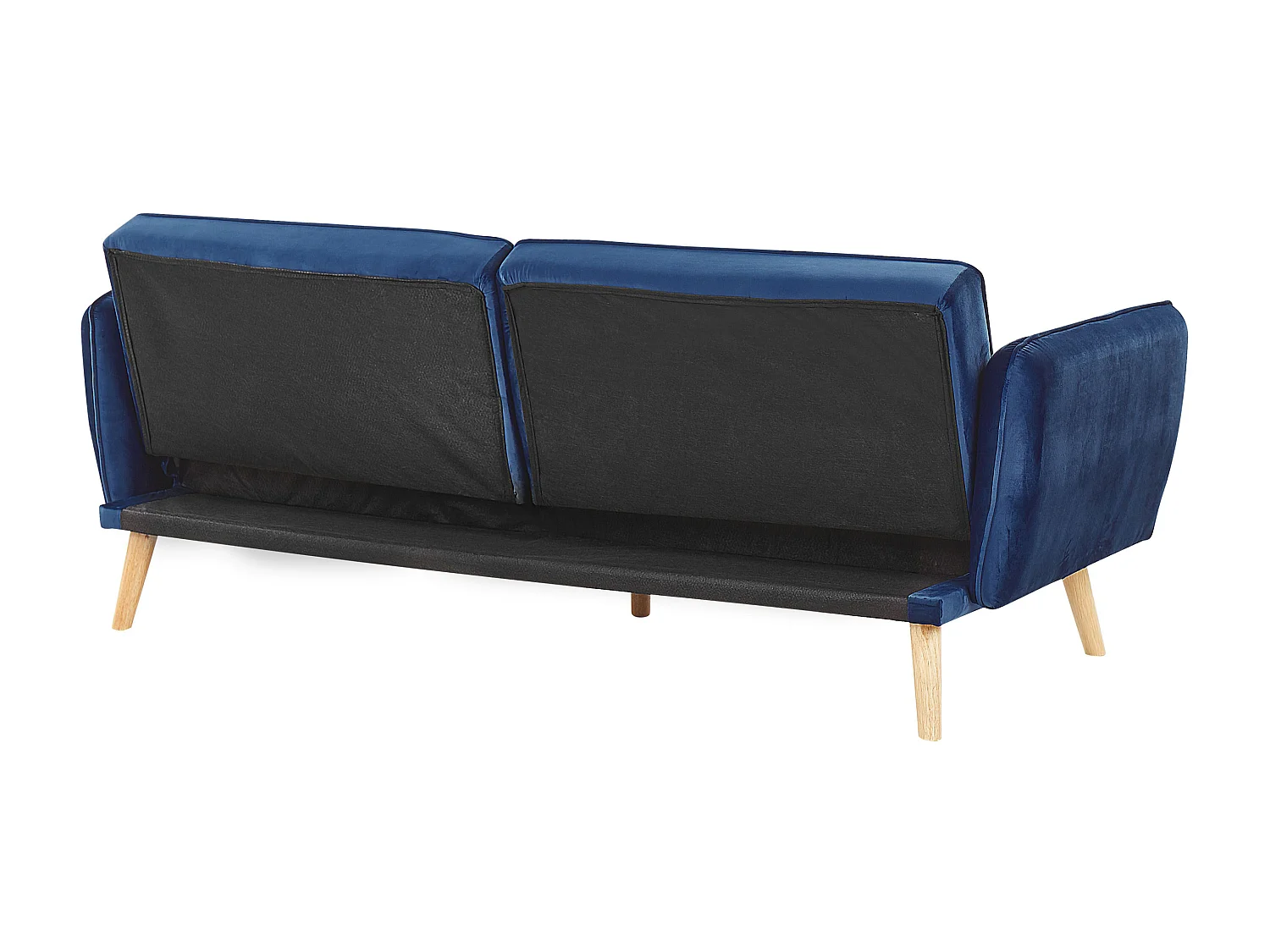 Canapé-lit BARDU Bleu marine Velours