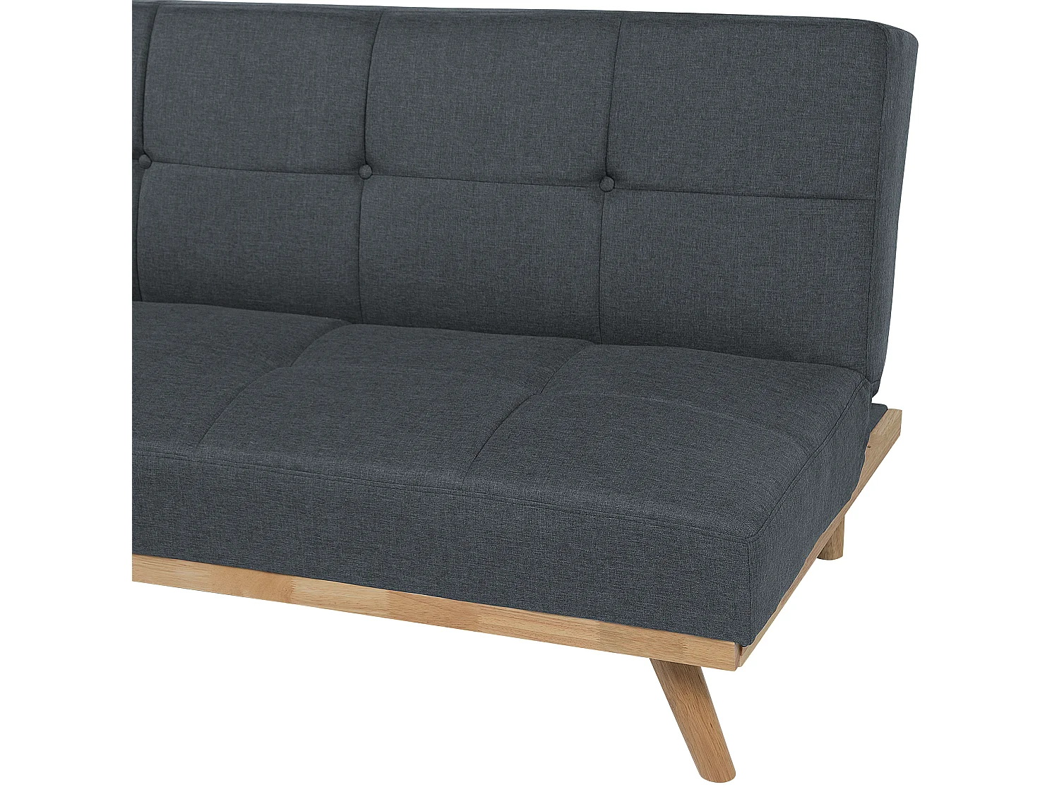 Schlafsofa FROYA Stoff Dunkelgrau 3-Sitzer