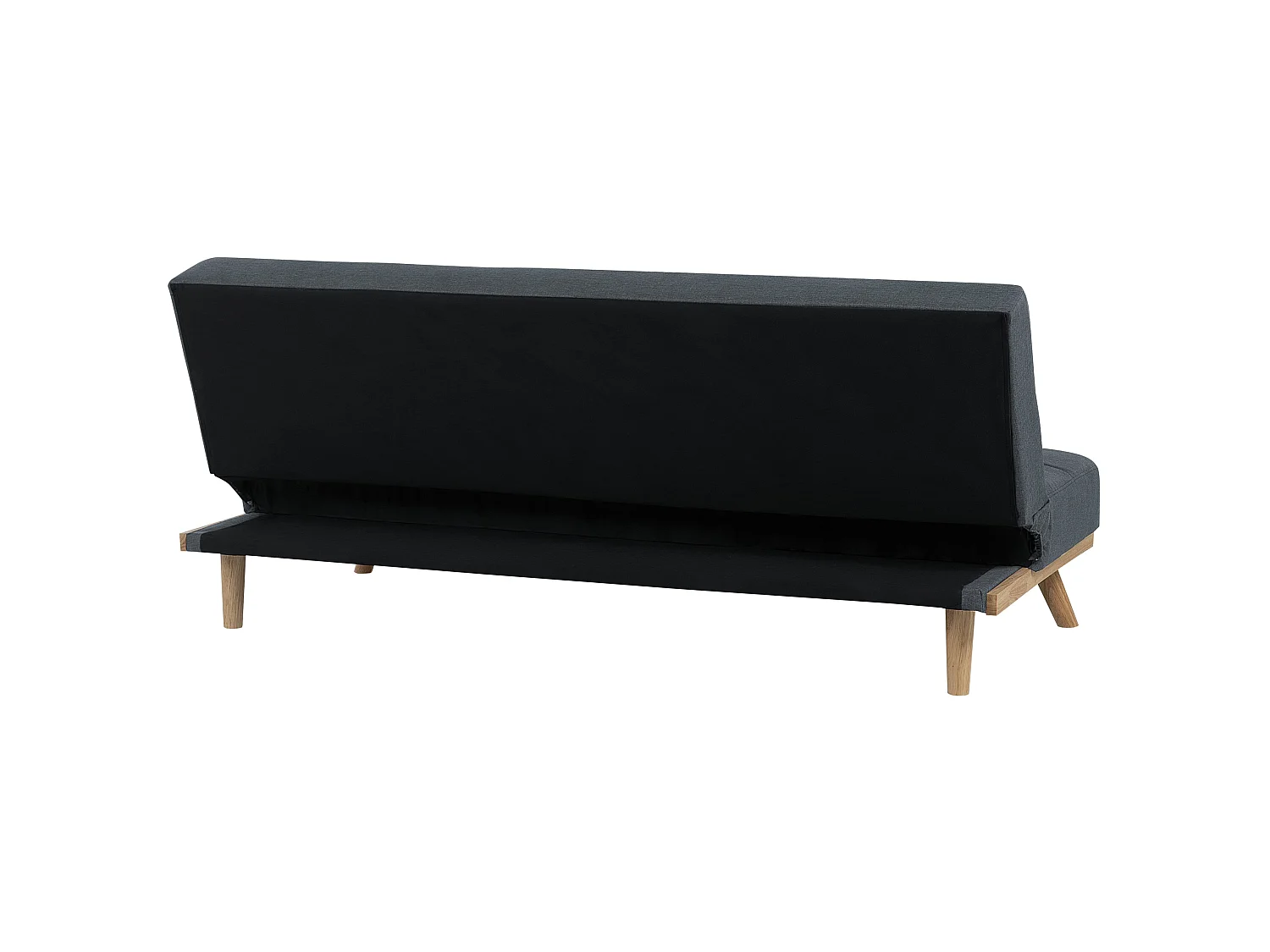 Canapé convertible clic-clac 3 places en coton gris FROYA