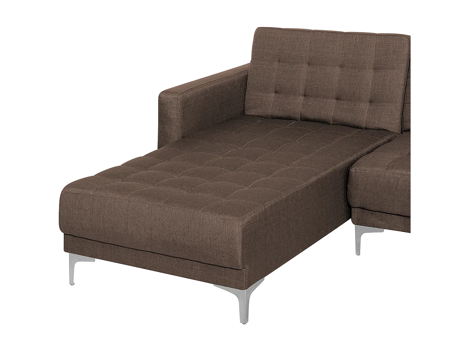 Modulaire U-vormige slaapbank ABERDEEN Stof Donkerbruin 5-zitter