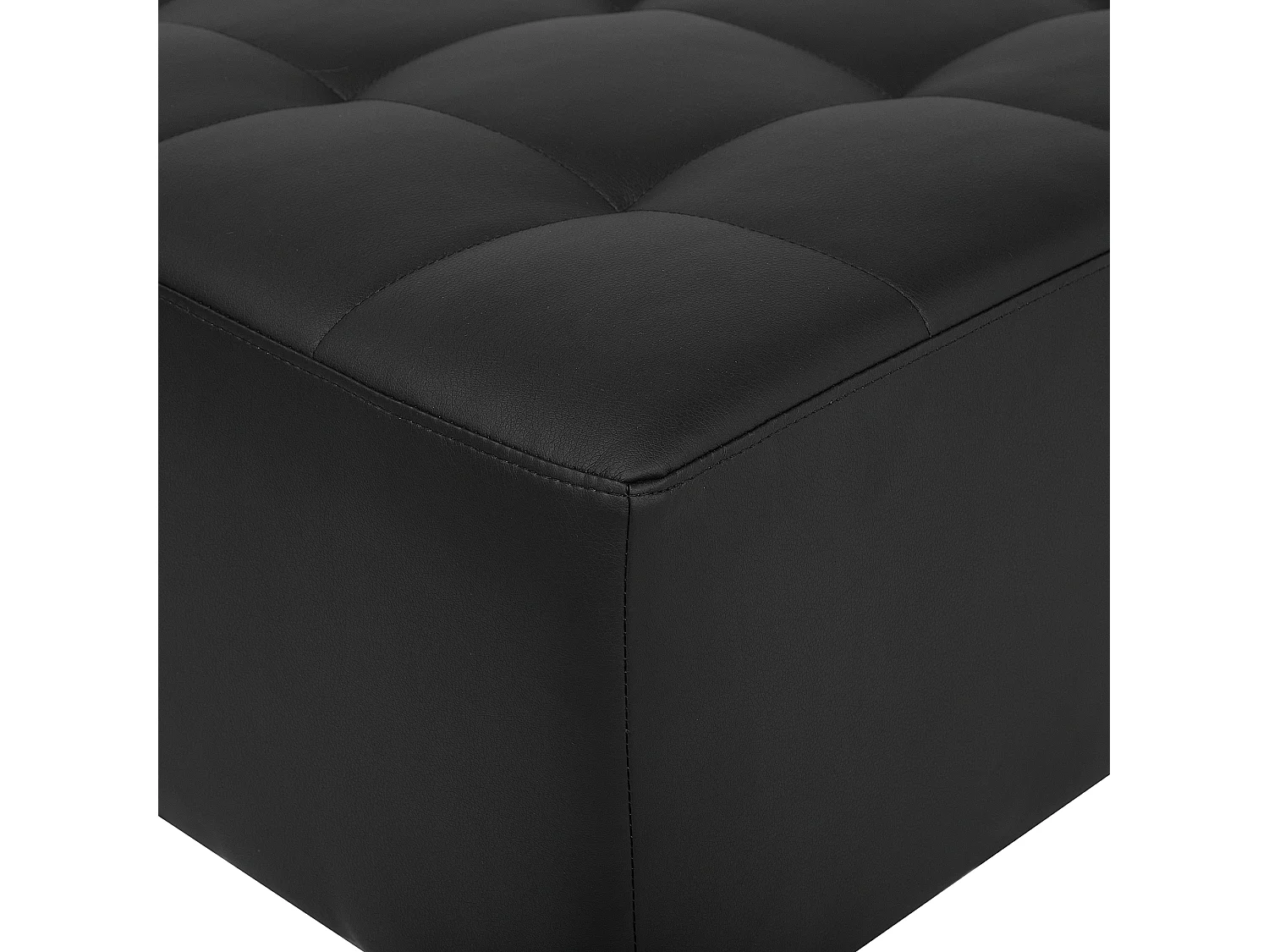 Canapé-lit modulable en forme de U 5 places ABERDEEN Cuir PU Noir